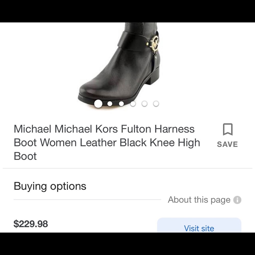 Women’s mk black leather riding boots